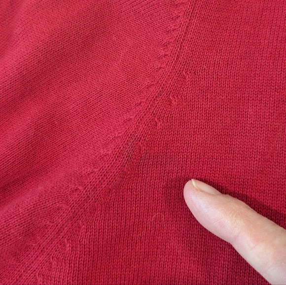 GANT Vintage 100% Cotton Knit Sweater Red Made in Hong Kong XXL- Fits Modern XL - Picture 13 of 14